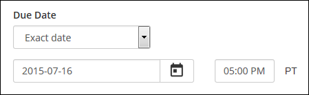 Due date confiugration example