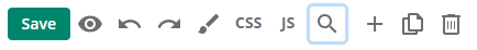 The top toolbar in the forms designer.
