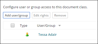 Add user/group button