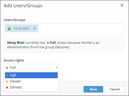 Add Users/Groups dialog box