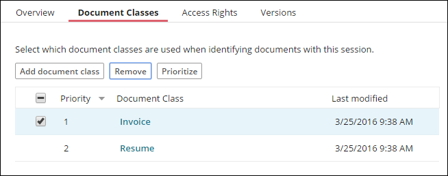 Remove Document Class links