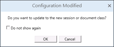Configuration Modified dialog box