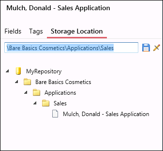 Edit the document's path in the Metdata Pane under Storage Location