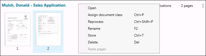 Rename a document in Pages View.