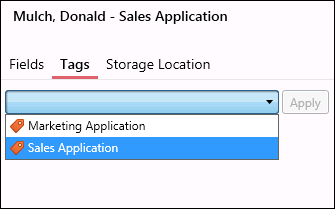 Assign a tag under Tags in the Metadata Pane