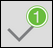 Check mark with number