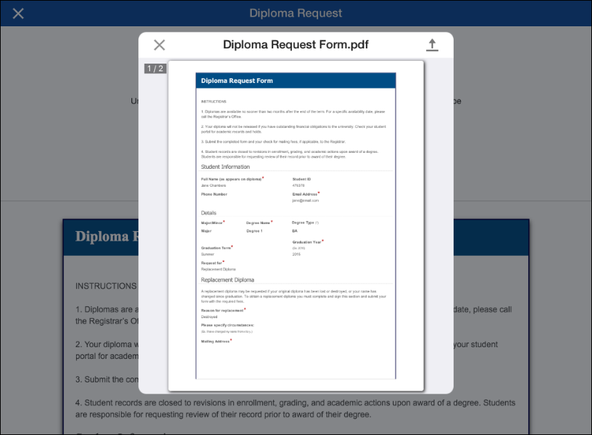 Form Download Actions