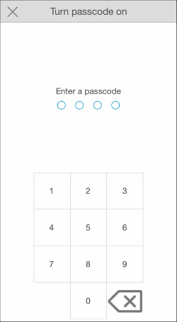 Enter a passcode.