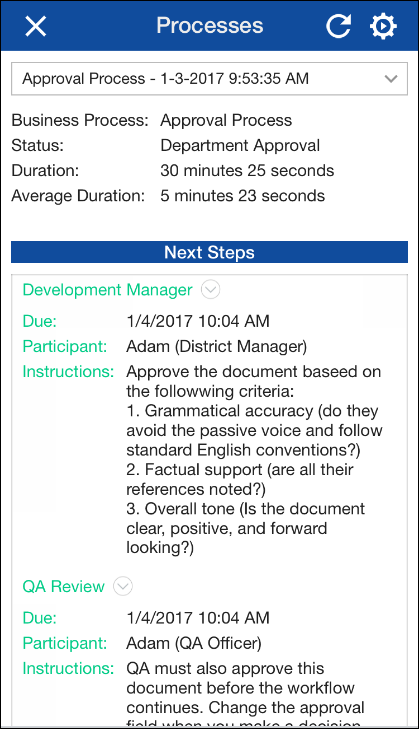 Business Process Details