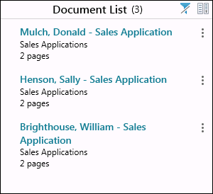 Document List Pane