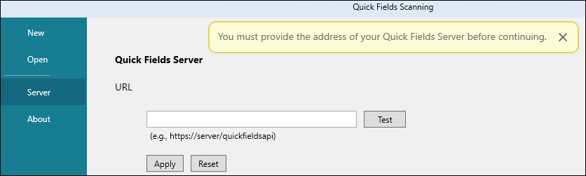 Quick Fields Server Configuration