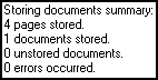 Storage summary example