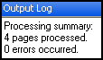 Example messages in output log