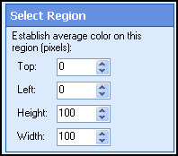 Select Region section