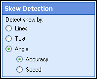 Skew Detection section