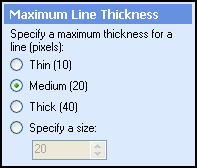 Maximum Line Thinkness section