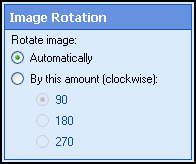 Image Rotation section