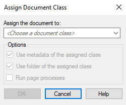 Assign Document Class dialog box