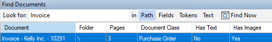 Find Documents Pane