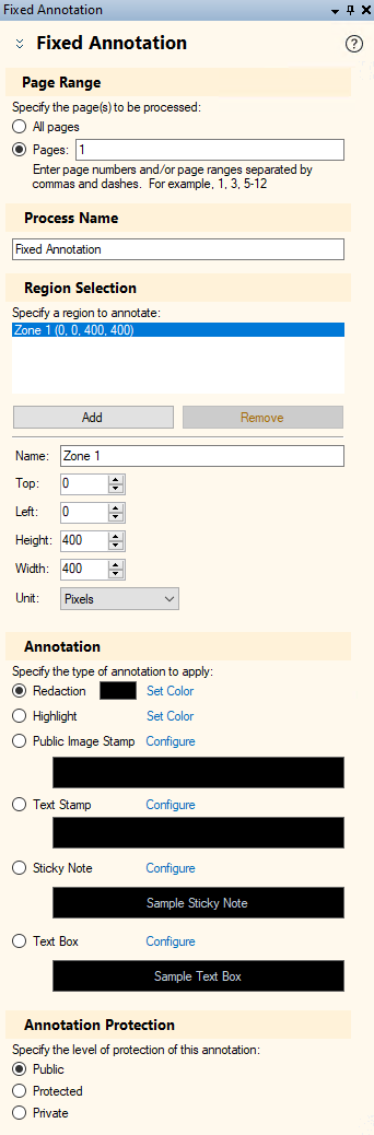 Fixed Annotation