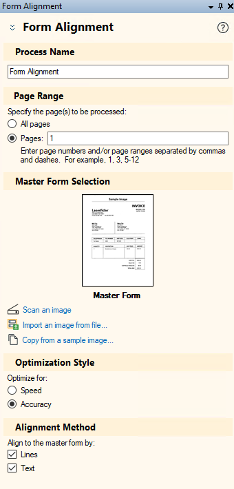 Form Alignment