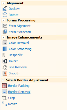 Image Enhancement options