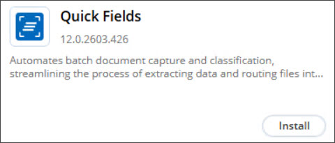 Quick Fields Install