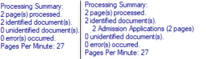 Output Pane Summary Example