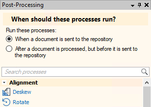 Post-Processing Options