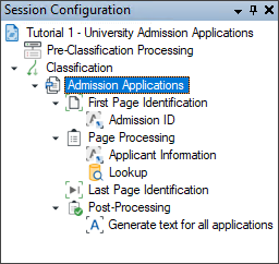 Session Configuration Pane