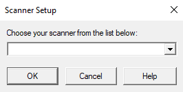 Scanner Setup dialog box