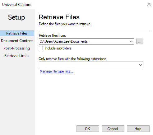 Universal Capture - Retrieve Files
