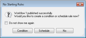 Prompt to create a starting rule