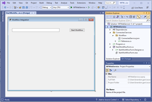 Web service user interface