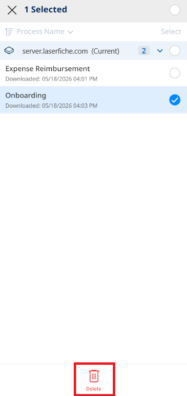 Delete Offline Process