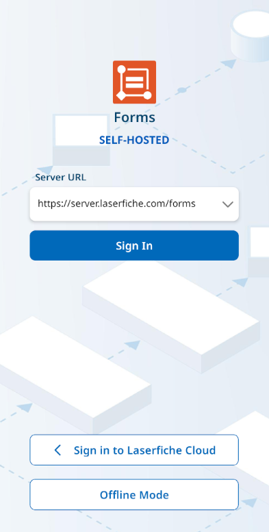 Sign in to Laserfiche Forms using the Forms App Sign in