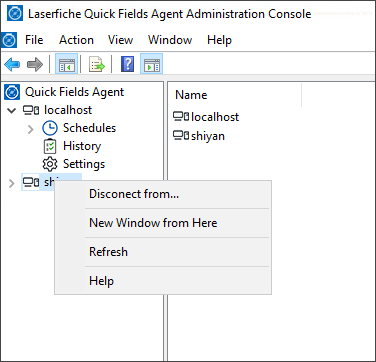 Right-click the server and select Disconnect from
