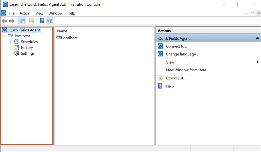 Quick Fields Agent Administration Console Tree