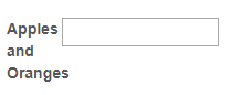 Single line field with narrower input box.