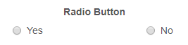 A field with two radio buttons, "Yes" and "No".