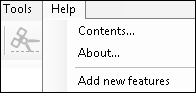 Help menu