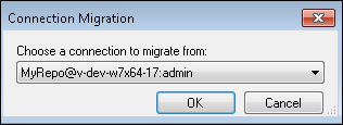 Connection Migration dialog box