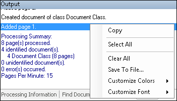 Export Output Pane Contents