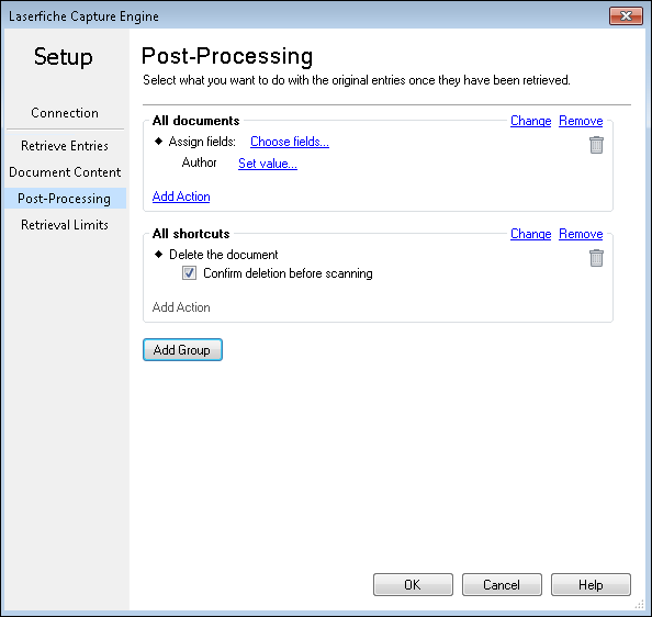 Laserfiche Capture Engine Post-Processing