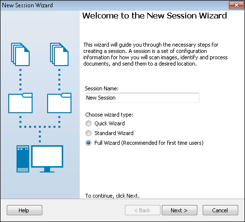 New Full Session Wizard