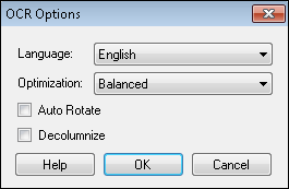 OCR Options
