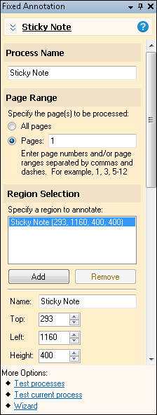 Process Configuration Wizard