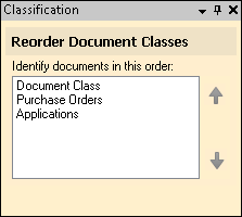 Reorder Document Classes