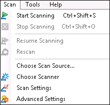 File>Scan menu