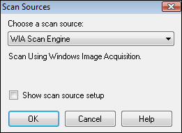 Scan Sources dialog box